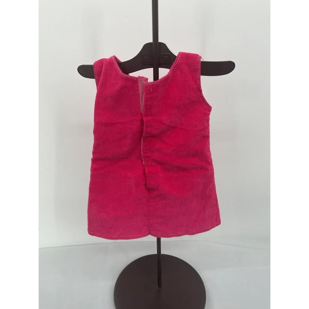 Pink Corduroy Doll Dress With Floral Embroidery & Button Accents By Battat